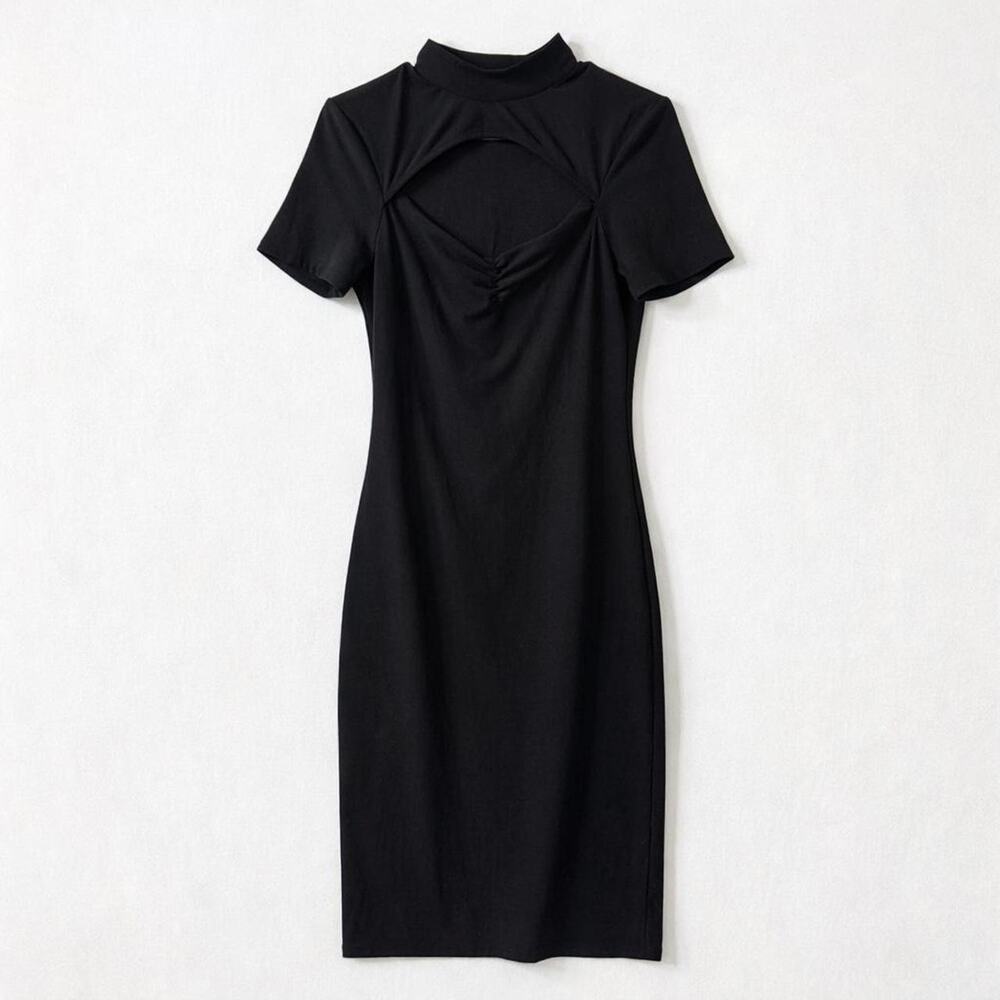 Sexy Minimalist Little Black Dress Glamoratti Soft Simple Valentine's Day Ready‎